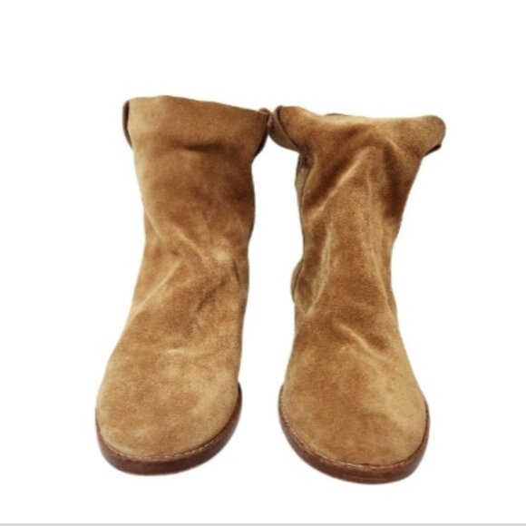 Joie Pinyon Western Boho Suede Pull On Ankle Booties - Picture 7 of 15